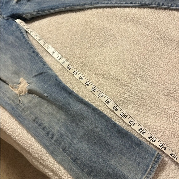 Citizens of Humanity Dylan Drop Rise Cropped Jeans Destroyed Distressed Straight - Picture 8 of 12